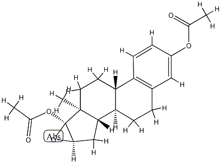 16α,17α-Epoxy-1,3,5(10)-estratriene-3,17β-diol diacetate 구조식 이미지