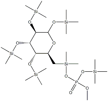 1-O,2-O,3-O,4-O-Tetrakis(trimethylsilyl)-D-galactopyranose [phosphoric acid bis(trimethylsilyl)] ester Structure