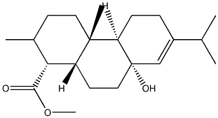 (1R)-1,2,3,4,4a,4bα,5,6,8a,9,10,10aα-Dodecahydro-8aα-hydroxy-1,4aβ-dimethyl-7-isopropylphenanthrene-1α-carboxylic acid methyl ester Structure
