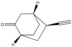 Bicyclo[2.2.2]octanone, 5-ethynyl-, (1R,4R,5S)-rel- (9CI) Structure