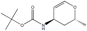 Carbamic acid, [(2R,4R)-3,4-dihydro-2-methyl-2H-pyran-4-yl]-, 1,1- 구조식 이미지