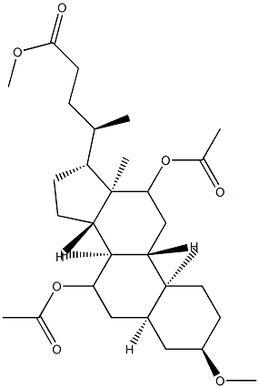 3α-Methoxy-7,12-bis(acetyloxy)-5β-cholan-24-oic acid methyl ester 구조식 이미지