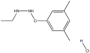 Hydrazine,[2-(3,5-dimethylphenoxy)ethyl]-, hydrochloride (1:1) Structure