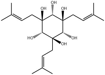 1-C,3-C,5-C-Tris(3-methyl-2-butenyl)-scyllo-inositol 구조식 이미지