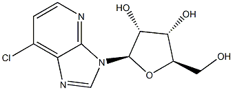 7-클로로-3-β-D-리보푸라노실-3H-이미다조[4,5-b]피리딘 구조식 이미지