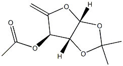 3-O-Acetyl-5-deoxy-1-O,2-O-isopropylidene-β-L-threo-penta-4-enofuranose 구조식 이미지