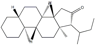 (20ξ)-24-Nor-5α-cholan-16-one Structure
