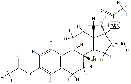 (17R)-1,3,5(10)-Estratriene-3,16α,17,17-tetrol 3,17-diacetate Structure