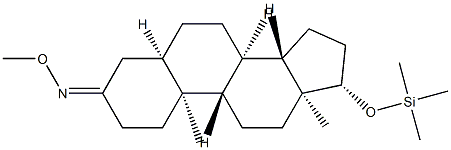 17β-(Trimethylsiloxy)-5β-androstan-3-one O-methyl oxime Structure