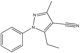 1H-Pyrazole-4-carbonitrile,5-ethyl-3-methyl-1-phenyl-(9CI) Structure