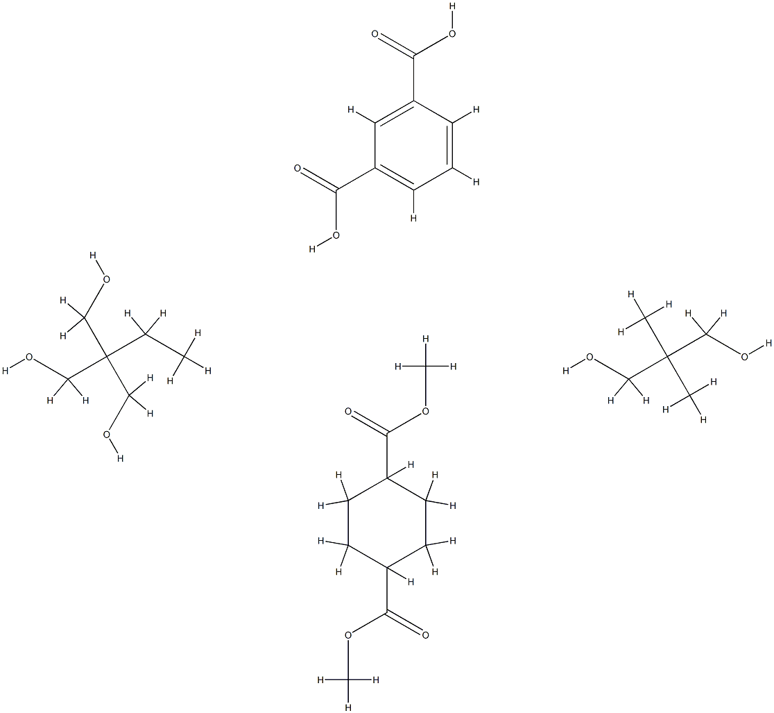 1,3-Benzenedicarboxylic acid, polymer with dimethyl 1,4-cyclohexanedicarboxylate, 2,2-dimethyl-1,3-propanediol and 2-ethyl-2-(hydroxymethyl)-1,3-propanediol Structure