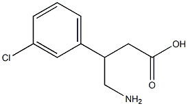 4-Amino-3-(3-chlorophenyl)butyric acid 구조식 이미지