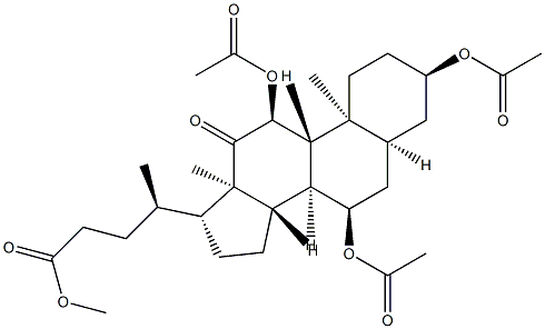 3α,7α,11α-트리스(아세틸옥시)-12-옥소-5β-콜란-24-오산메틸에스테르 구조식 이미지