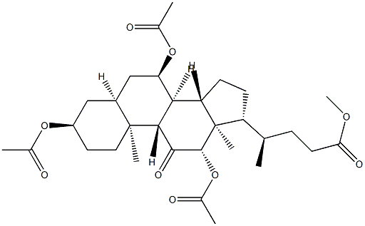 3α,7α,12β-Tris(acetyloxy)-11-oxo-5β-cholan-24-oic acid methyl ester Structure
