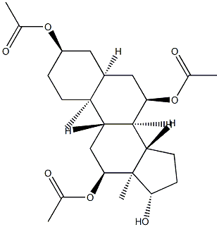 5β-Androstane-3α,7α,12α,17β-tetrol 3,7,12-triacetate 구조식 이미지