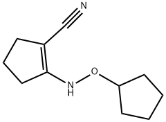1-Cyclopentene-1-carbonitrile,2-[(cyclopentyloxy)amino]-(9CI) 구조식 이미지