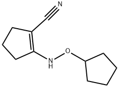 1-Cyclopentene-1-carbonitrile,2-[(cyclopentyloxy)amino]-(9CI) Structure