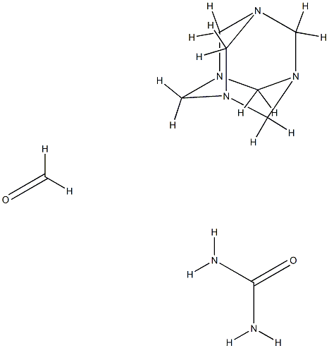 Urea, polymer with formaldehyde and 1,3,5,7-tetraazatricyclo[3.3.1.13#,7]decane, butylated ethylated 구조식 이미지