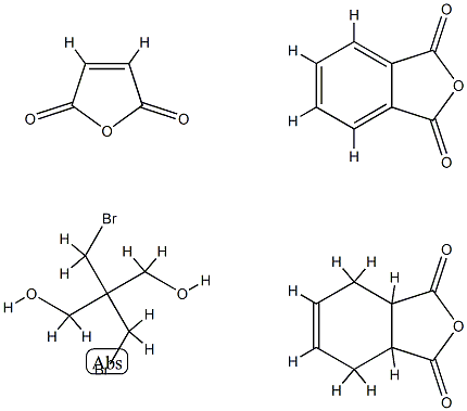 1,3-Isobenzofurandione, polymer with 2,2-bis(bromomethyl)-1,3-propanediol, 2,5-furandione and 3a,4,7,7a-tetrahydro-1,3-isobenzofurandione 구조식 이미지