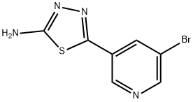 5-(5-bromopyridin-3-yl)-1,3,4-thiadiazol-2-amine 구조식 이미지