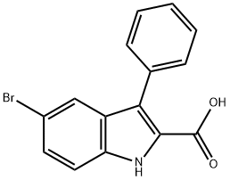 5-bromo-3-phenyl-1H-indole-2-carboxylic acid 구조식 이미지