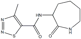 1,2,3-Thiadiazole-5-carboxamide,N-(hexahydro-2-oxo-1H-azepin-3-yl)-4- 구조식 이미지