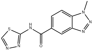 1H-Benzotriazole-5-carboxamide,1-methyl-N-1,3,4-thiadiazol-2-yl-(9CI) Structure