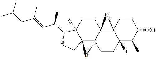 4α,23-Dimethyl-5α-cholest-22-en-3β-ol Structure