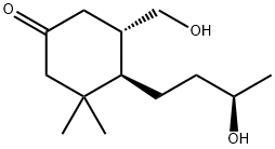 (4R)-4α-[(R)-3-Hydroxybutyl]-5β-hydroxymethyl-3,3-dimethylcyclohexanone 구조식 이미지