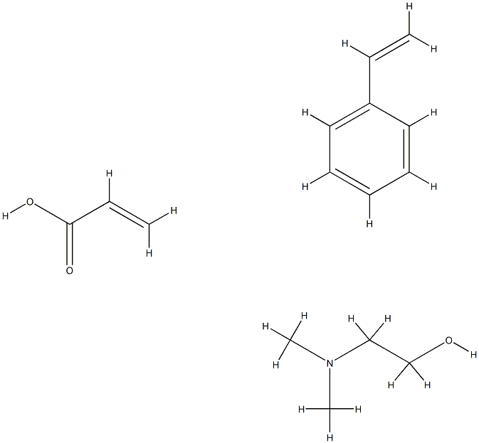 2-Propenoic acid, polymer with ethenylbenzene, compd. with 2-(dimethylamino)ethanol Structure