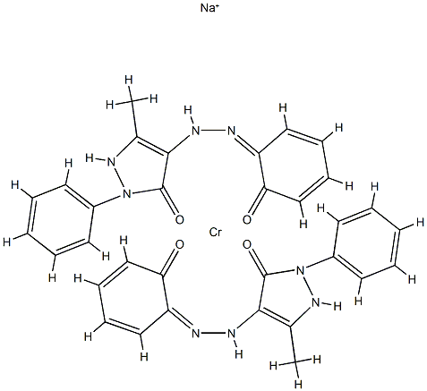 sodium bis[2,4-dihydro-4-[(2-hydroxyphenyl)azo]-5-methyl-2-phenyl-3H-pyrazol-3-onato(2-)]chromate(1-) Structure