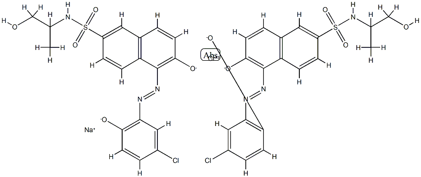 sodium bis[5-[(5-chloro-2-hydroxyphenyl)azo]-6-hydroxy-N-(2-hydroxyethyl)-N-methylnaphthalene-2-sulphonamidato(2-)]cobaltate(1-)  Structure