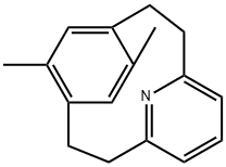 16-Azatricyclo(9.2.2.14,8)hexadeca-4,6,8(16),11,13,14-hexaene, 12,14-d imethyl- 구조식 이미지