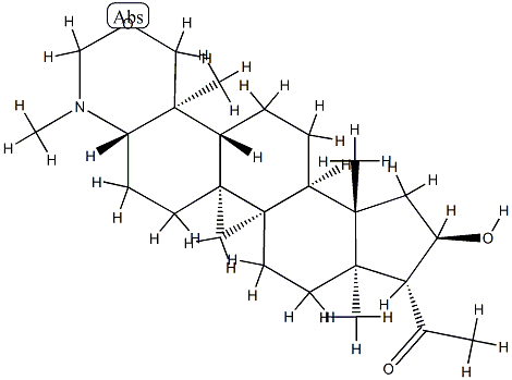 (3α,4β)-16α-Hydroxy-2',3,3',4-tetrahydro-3',4,14-trimethyl-9β,19-cyclo-6'H-5α-pregn-3-eno[3,4-d][1,3]oxazin-20-one Structure