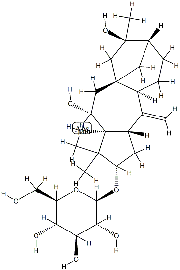 [5,6β,16-Trihydroxygrayanotox-10(20)-en-3β-yl]β-D-glucopyranoside Structure