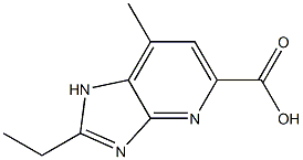 1H-Imidazo[4,5-b]pyridine-5-carboxylicacid,2-ethyl-7-methyl-(9CI) 구조식 이미지