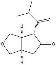 1H-Cyclopenta[c]furan-5(3H)-one,tetrahydro-4-(2-methyl-1-methylenepropyl)-,(3aR,4R,6aR)-rel-(9CI) 구조식 이미지