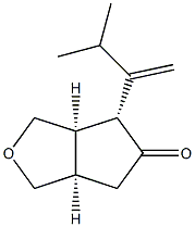 1H-Cyclopenta[c]furan-5(3H)-one,tetrahydro-4-(2-methyl-1-methylenepropyl)-,(3aR,4R,6aR)-rel-(9CI) Structure