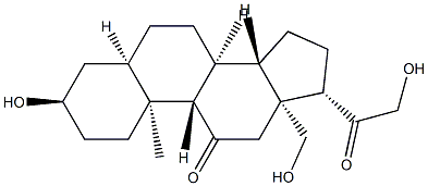 18-하이드록시-11-데하이드로테트라하이드로코르티코스테론 구조식 이미지