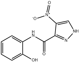 1H-Pyrazole-3-carboxamide,N-(2-hydroxyphenyl)-4-nitro-(9CI) 구조식 이미지