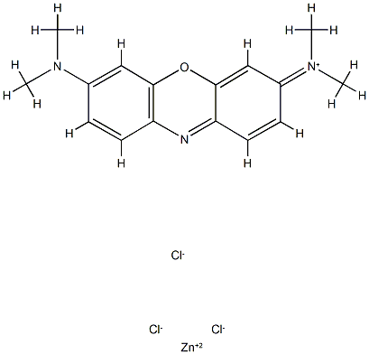 3,7-bis(dimethylamino)phenoxazin-5-ium chloride, compound with zinc chloride  Structure