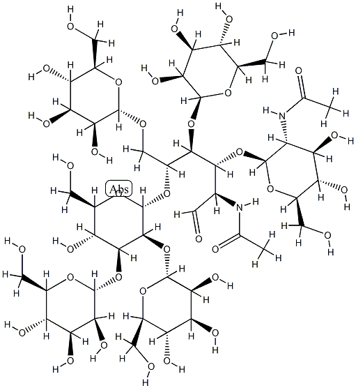 mannosyl(5)-N-acetyl(2)-glucose Structure