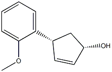 2-Cyclopenten-1-ol,4-(2-methoxyphenyl)-,(1R,4S)-rel-(9CI) 구조식 이미지