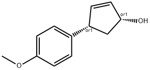 2-Cyclopenten-1-ol,4-(4-methoxyphenyl)-,(1R,4S)-rel-(9CI) 구조식 이미지