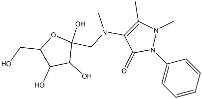N-(2-(5-hydroxymethyl-2,3,4,5-tetrahydro-2,3,4-trihydroxy)furyl)methyl-N-methylantipyrine Structure