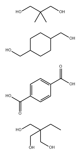 1,4-벤젠디카르복실산,1,4-시클로헥산디메탄올,2,2-디메틸-1,3-프로판디올및2-에틸-2-(히드록시메틸)-1,3-프로판디올중합체 구조식 이미지