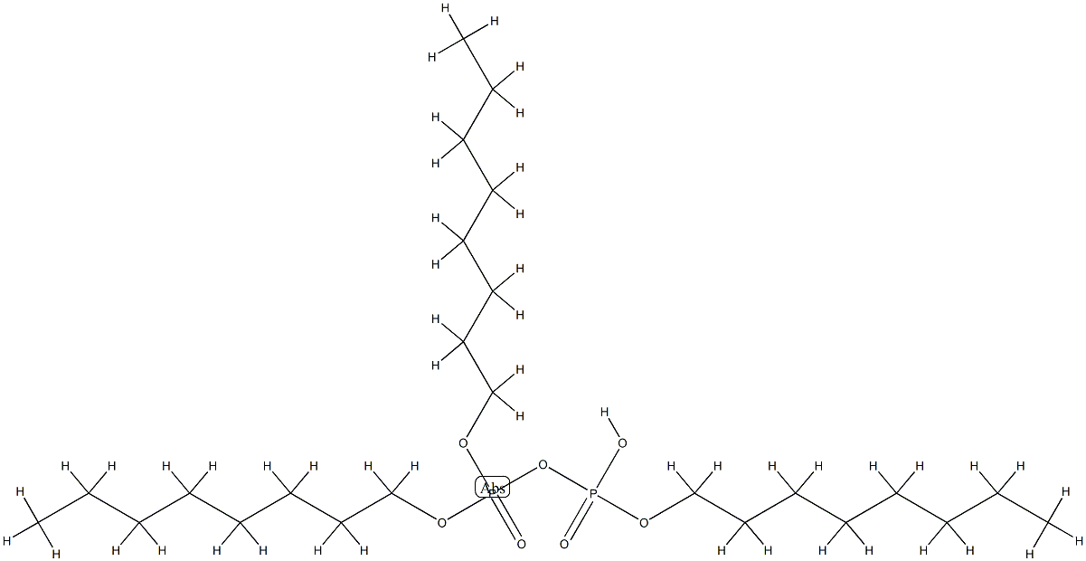 Diphosphoric acid α-hydrogen α,β,β-trioctyl ester Structure