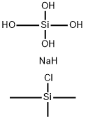 규산(H4SiO4),이나트륨염,클로로트리메틸실란과의반응생성물 구조식 이미지