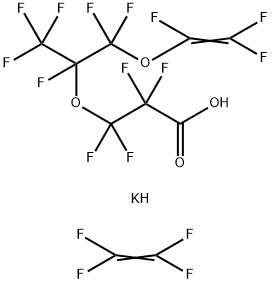 Propionic acid,tetrafluoro-3-[trifluoro-1-(trifluoromethyl)-2-[(trifluorovinyl)oxy]ethoxy]-,potassium salt,polymer with tetrafluoroethylene 구조식 이미지