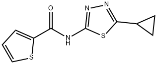 2-Thiophenecarboxamide,N-(5-cyclopropyl-1,3,4-thiadiazol-2-yl)-(9CI) 구조식 이미지